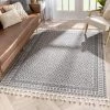 Well Woven Tribal Trellis Pattern Grey Kim-Style Soft Area Rug All Area Rugs And Runners