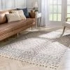 Well Woven All Area Rugs And Runners Tribal Geometric Pattern Ivory Kim-Style Soft Area Rug