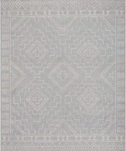 Well Woven All Area Rugs And Runners Tribal Geometric Pattern Grey Kim-Style Soft Area Rug