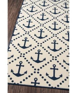 Momeni Baja Anchors Indoor Outdoor Rug Ivory
