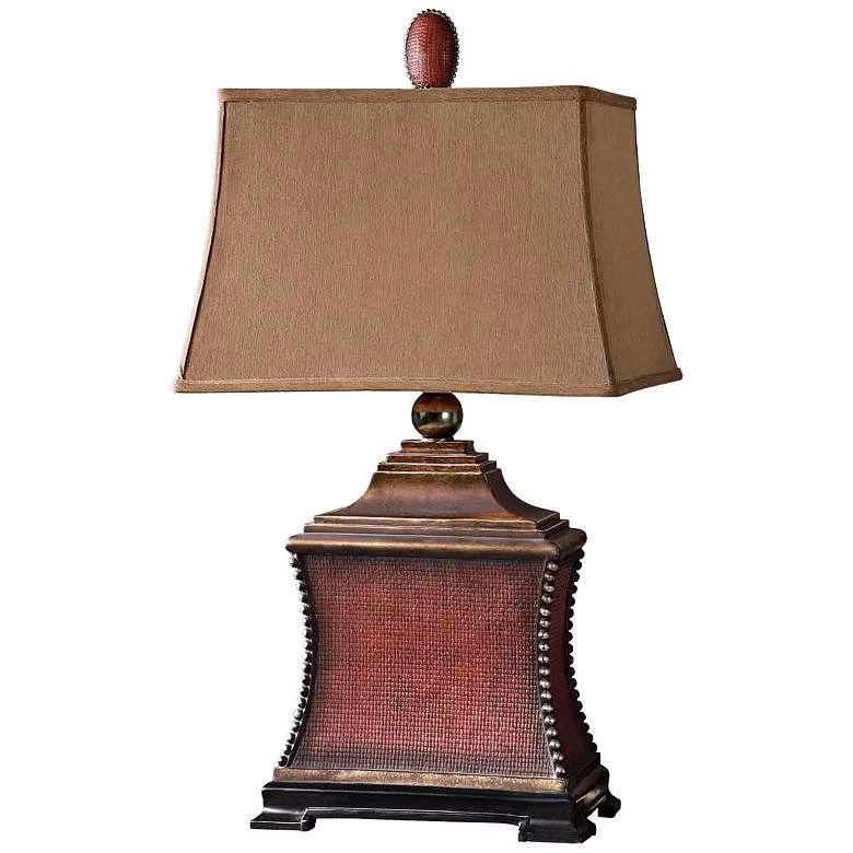 Uttermost Pavia Aged Red Woven Texture Table Lamp 2 Uttermost Pavia Aged Red Woven Texture Table Lamp