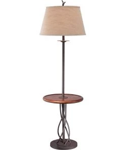 Lamp Plus Lamps Iron Twist Base Wood Tray Table Floor Lamp