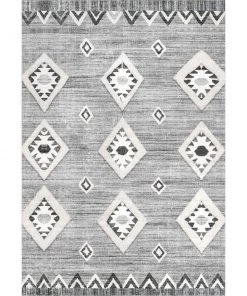 NuLOOM Arie Tribal Diamond Machine Washable Area Rug