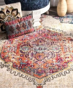 NL Multi-color Medallion Soft Area Rug All Area Rugs And Runners