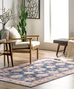 NuLOOM All Area Rugs And Runners Finley Machine Washable Vintage Distressed Area Rug