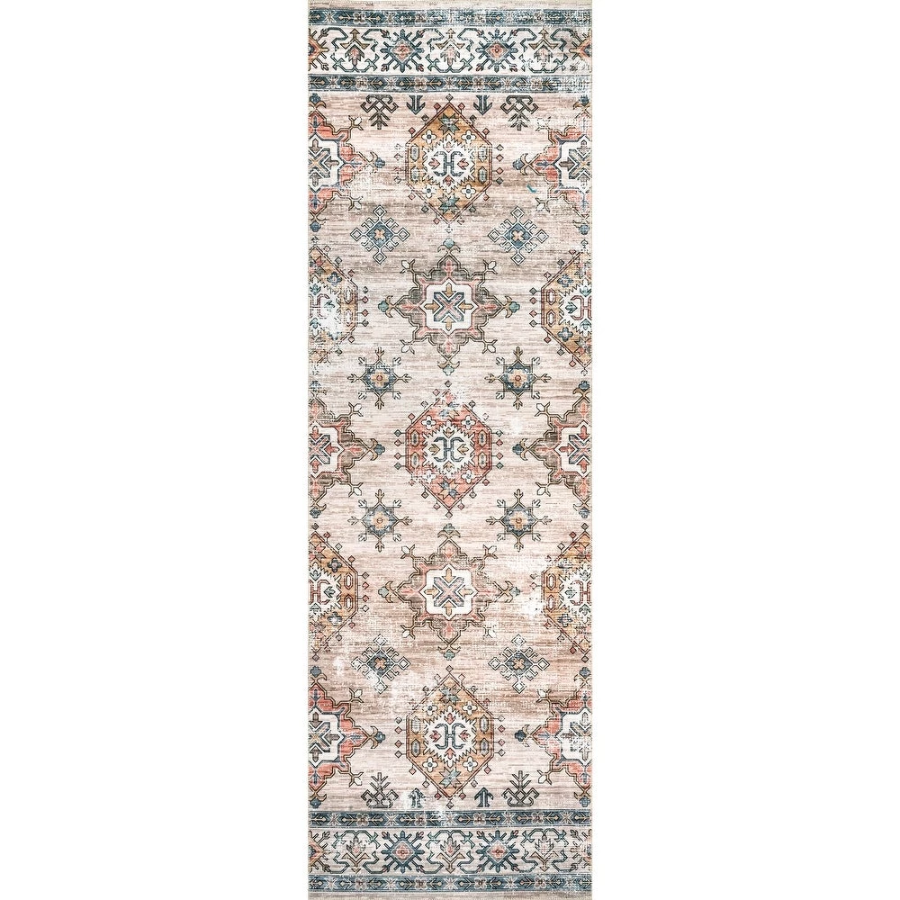 NuLOOM All Area Rugs And Runners Finley Machine Washable Vintage Distressed Area Rug 19 NuLOOM All Area Rugs And Runners Finley Machine Washable Vintage Distressed Area Rug