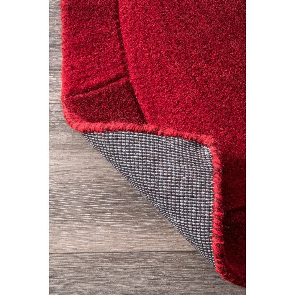 NL Premium Handmade Red Floral Wool Soft Area Rugs 5 NL Premium Handmade Red Floral Wool Soft Area Rugs