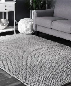 WW Handmade Braided Wool Grey Area Rug All Area Rugs And Runners