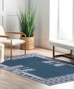 NuLOOM Joelle Machine Washable Tribal Geometric Border Area Rug All Area Rugs And Runners