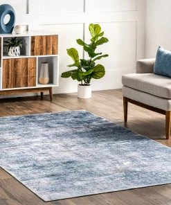 NuLOOM Modern Abstract Machine Washable Soft Area Rug
