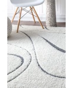 FAS All Area Rugs And Runners Ivory Gray Soft Plush Shag Area Rug