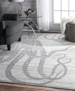 NULOOM Octopus Faded Stripes Soft Area Rug