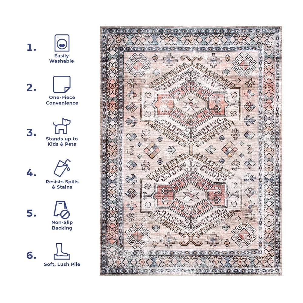 NuLOOM Mae Machine Washable Tribal Motif Area Rug All Area Rugs And Runners 9 NuLOOM Mae Machine Washable Tribal Motif Area Rug All Area Rugs And Runners
