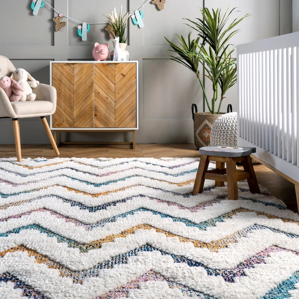 Nuloom Geometric Rumi High-Low Chevron Tassel Area Rug All Area Rugs And Runners 6 Nuloom Geometric Rumi High-Low Chevron Tassel Area Rug All Area Rugs And Runners