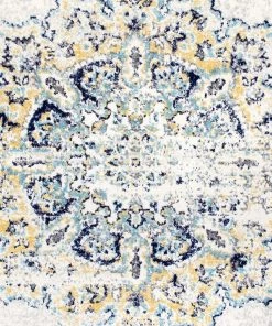 NL Vintage Persian Floral Ivory Blue Soft Area Rug 8 NL Vintage Persian Floral Ivory Blue Soft Area Rug