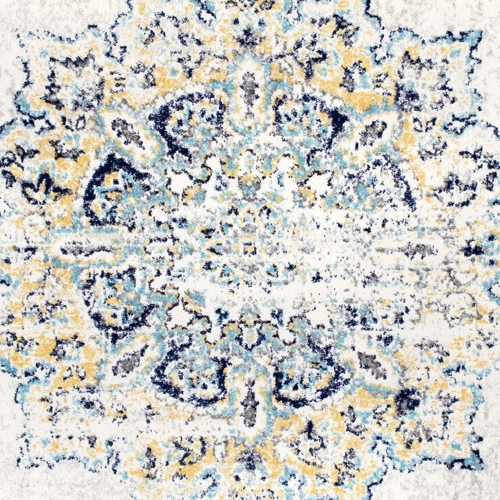 NL Vintage Persian Floral Ivory Blue Soft Area Rug 4 NL Vintage Persian Floral Ivory Blue Soft Area Rug