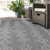 NL All Area Rugs And Runners Moroccan Tribal Accent Grey Indoor/Outdoor Area Rugs - Durable/Easy Maintenance