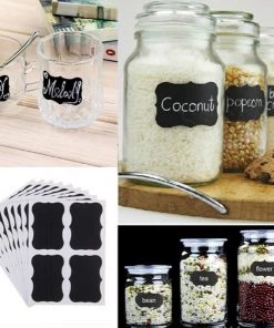 AEO Fancy Black Board Kitchen Decal Jar Labels - 36pcs Home Décor 6 AEO Fancy Black Board Kitchen Decal Jar Labels - 36pcs Home Décor