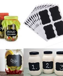AEO Fancy Black Board Kitchen Decal Jar Labels - 36pcs Home Décor 7 AEO Fancy Black Board Kitchen Decal Jar Labels - 36pcs Home Décor