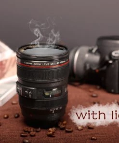 AEO Home Décor Coffee MUG With Lid - Camera Lens Style