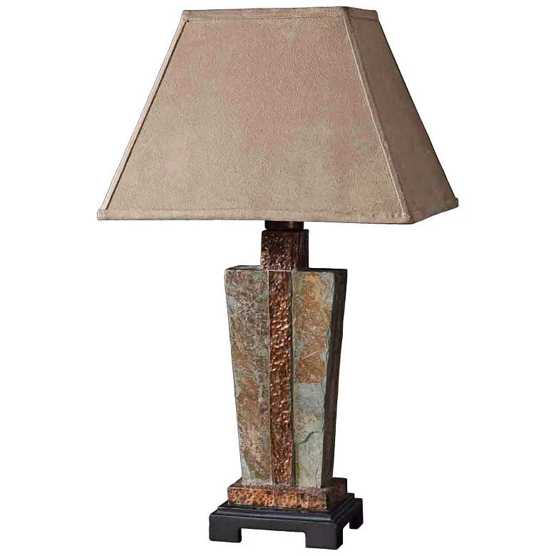 Uttermost Slate & Copper Indoor-Outdoor Table Lamp Lamps 2 Uttermost Slate & Copper Indoor-Outdoor Table Lamp Lamps