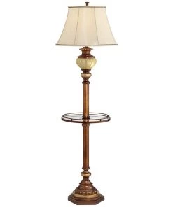 Lamp Plus Lamps Kathy Ireland 65" High Night Light Glass Tray Floor Lamp